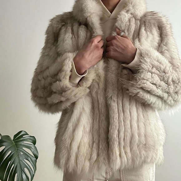 Vintage 60s OPERA Blue Fox Fur Coat - Picture 2 of 8